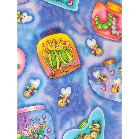 HI Fashion Fabrics Bug Jar & Hearts Cotton Blend Fabric 45" x 36"- 1 yard - Picture 6 of 10